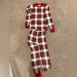 Hanna Andersson Christmas red plaid pajama size 8
